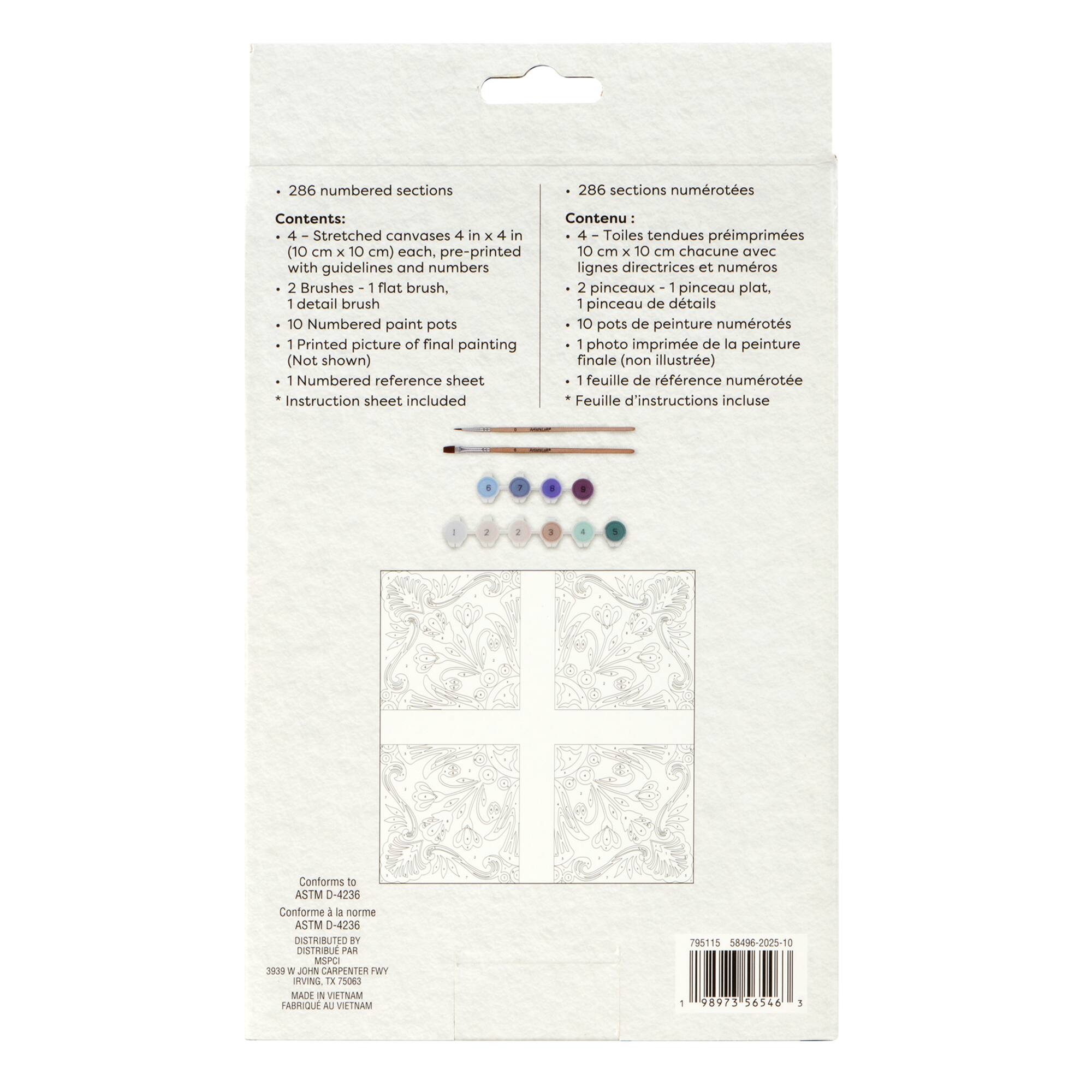 Coastal Tile Paint-by-Number Gallery Mini Kit by Artist's Loft®